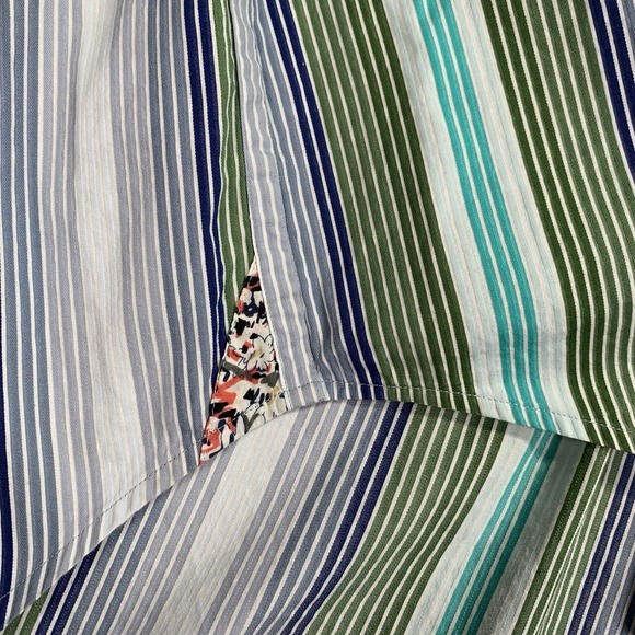 Tommy Bahama Silk Blend Stripe Button Down Shirt Mens Medium - Picture 3 of 8